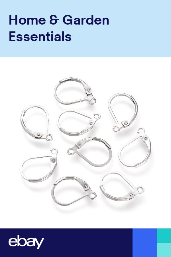 200pcs 304 Stainless Steel Leverback Earwires Loop Hoop Earring Findings 16mm 200pcs 304 Stainless Steel Leverback Earwires Loop Hoop Earring Findings 16mm