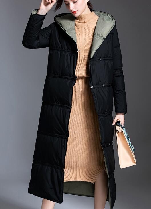 Two Ways Wear Long Women Down Coat Winter Loose 90 Hooded Duck Jackets Jacket Coats Hooded Duck Down Jackets, Extra Long Womens Down Winter Coat