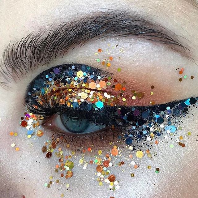 pinterest @phoenixcosmetic www.phoenixcosmetics.com Glitter makeup, Rave makeup,