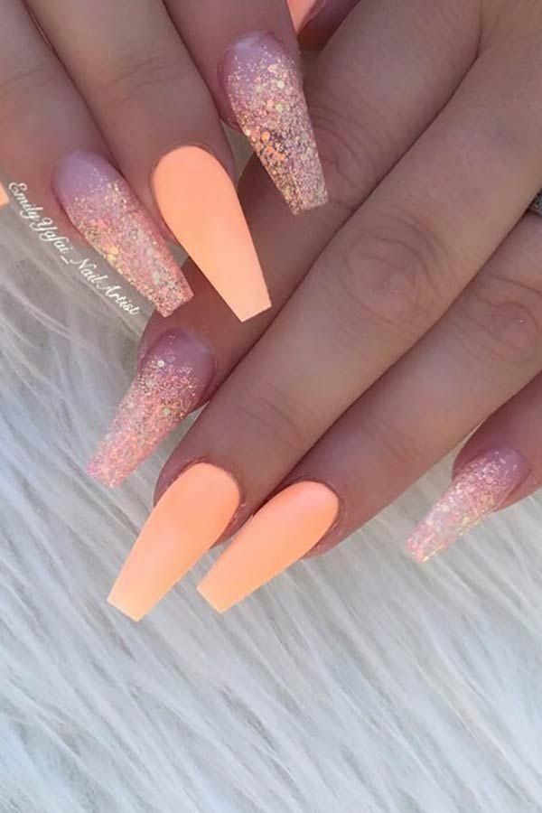 Make An Original Manicure For Valentine S Day Orange Nails