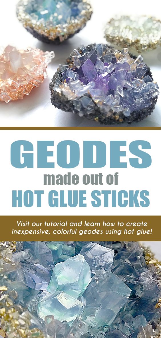 Geodes Made From AdTech® Hot Glue Sticks