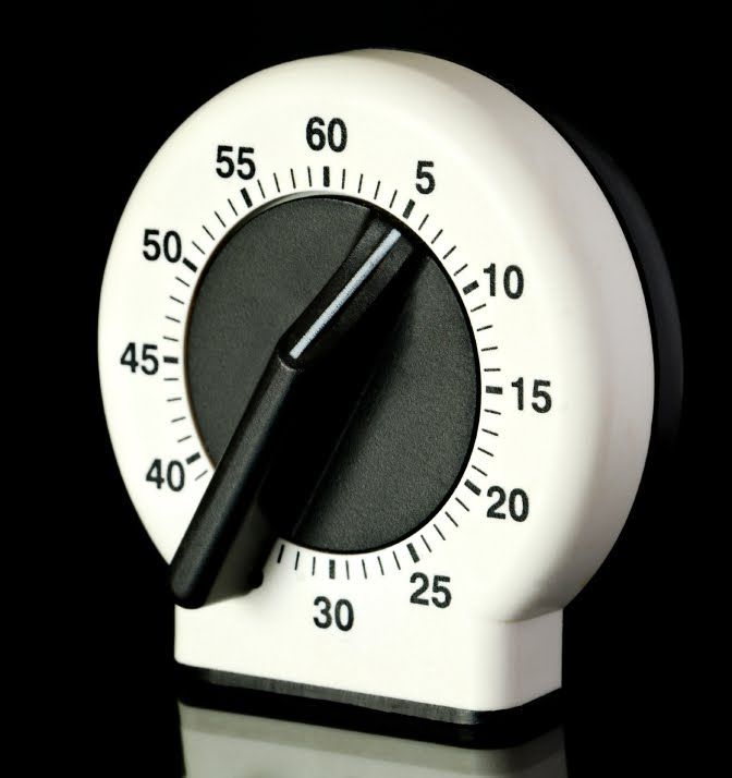 set a timer for five minutes