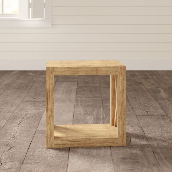 Wrightstown Solid Wood Floor Shelf End Table Solid Wood Flooring Floor Shelf End Tables