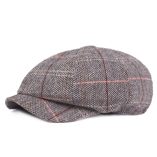 Mens Women Sheepskin Leather School Army Newsboy Hats Lip Flat Caps Baseball Cap