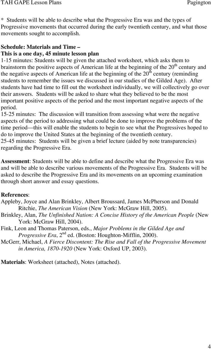 The Progressive Era Worksheet | Worksheets, Worksheet template, Free