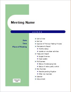 Agenda capsule design DOWNLOAD at http://www.templateinn.com/10-meeting-agenda-templates-for-ms-word-excel/