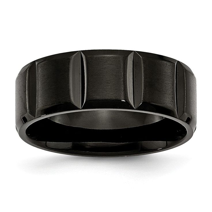 Titanium Grooved 8mm Brushed and Polished Band Size 12 Length Width 8 Titanium Grooved 8mm Brushed and Polished Band Size 12 Length Width 8