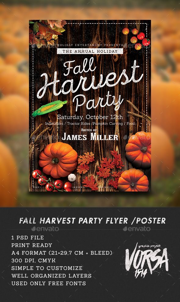 harvest party flyers