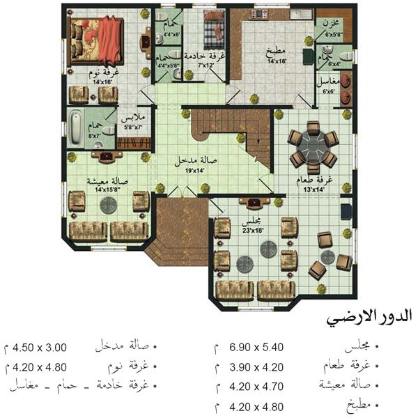 مخططات فلل حديثة Square House Plans My House Plans New House Plans