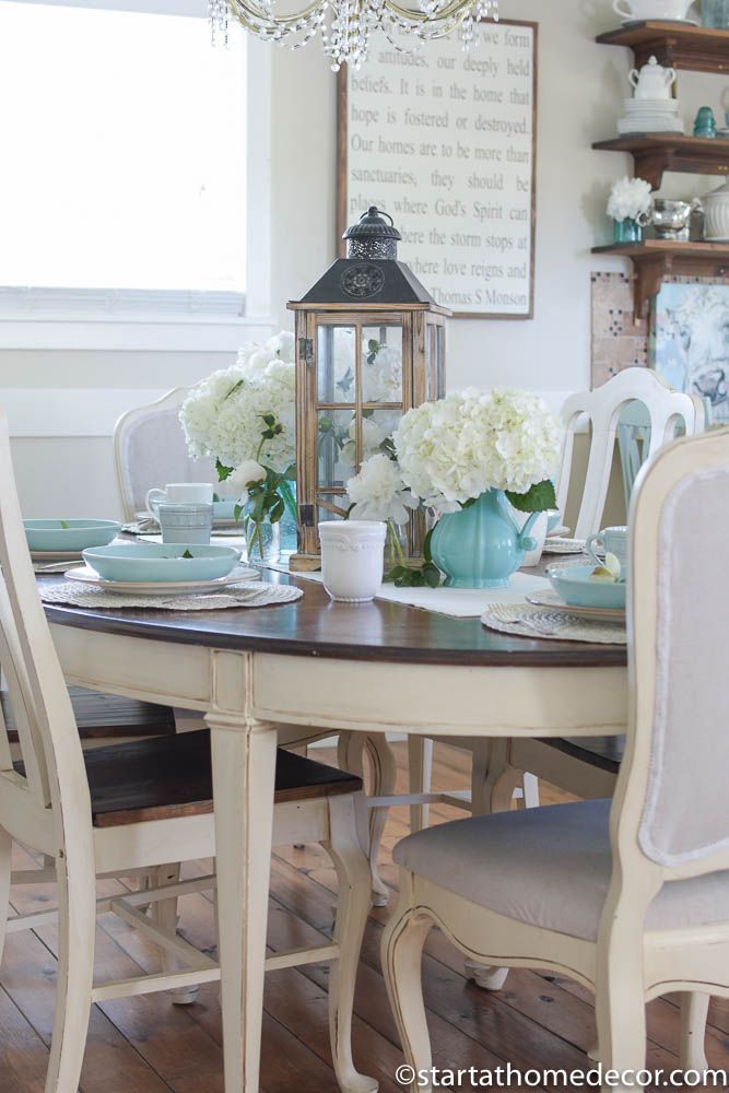 How To Create The Perfect Summer Tablescape Dining Room Simple Lantern Dining Room Centerpiece Lantern Table Decor