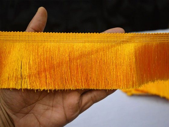 2 Yard Yellow Brush Fringe Trim Tape Laces For Dresses Decorative 2 Yard Yellow Brush Fringe Trim Tape Laces For Dresses