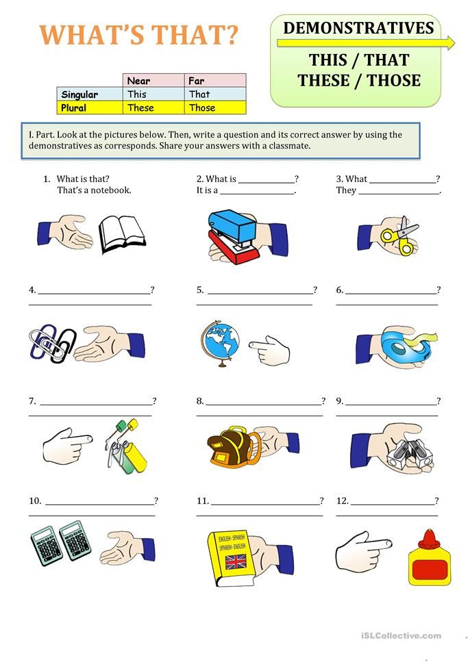 Demonstratives, this, that, those, these English grammar for kids