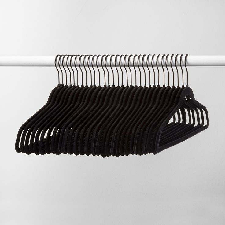 Feb 7, 2020 - 30pk Non Slip Velvet Hanger Black - Made By Design