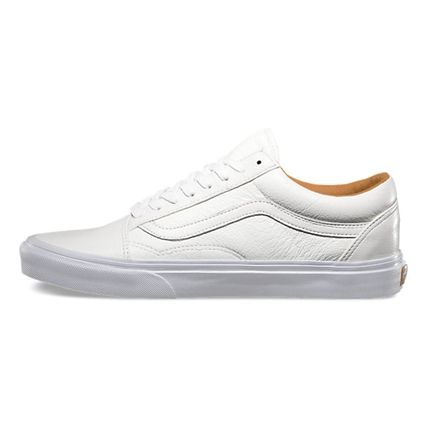 vans cuir blanche femme