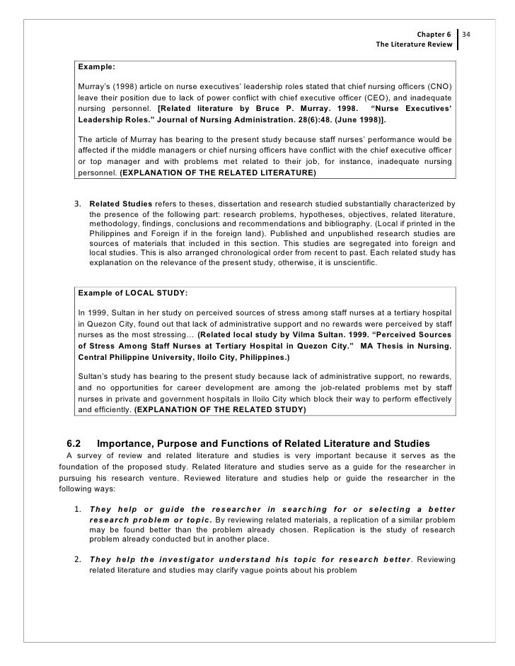 literature review samples