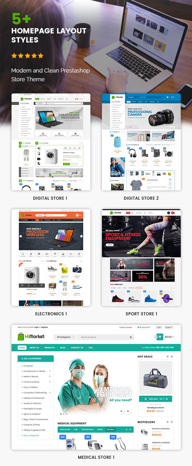 Himarket Multipurpose Responsive Prestashop 1 6 And 1 7 Mega Shop Theme Woocommerce Wordpress Themes Wordpress Theme Woocommerce
