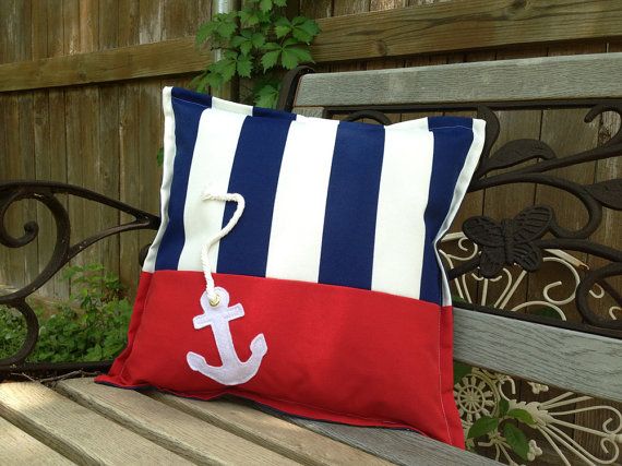 Love This Nautical Theme For My Outdoor Living Space Boat Decor Pillows Boat Decor Pillows Nautical Theme, Outdoor Pillows Nautical Theme