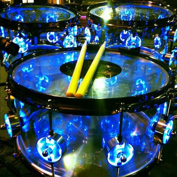 just flat out cool blue lights drums http www