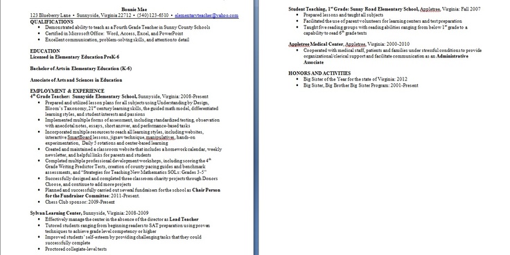 Sample elementary school teacher resume with summary of skills - student teaching on resume Sample elementary school teacher resume with summary of skills - student teaching on resume