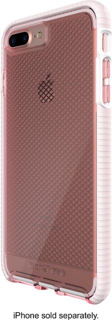 Tech21 – EVO CHECK Case for Apple® iPhone® 8 Plus – White/Light Rose – Front_Z… Tech21 – EVO CHECK Case for Apple® iPhone® 8 Plus – White/Light Rose – Front_Z…