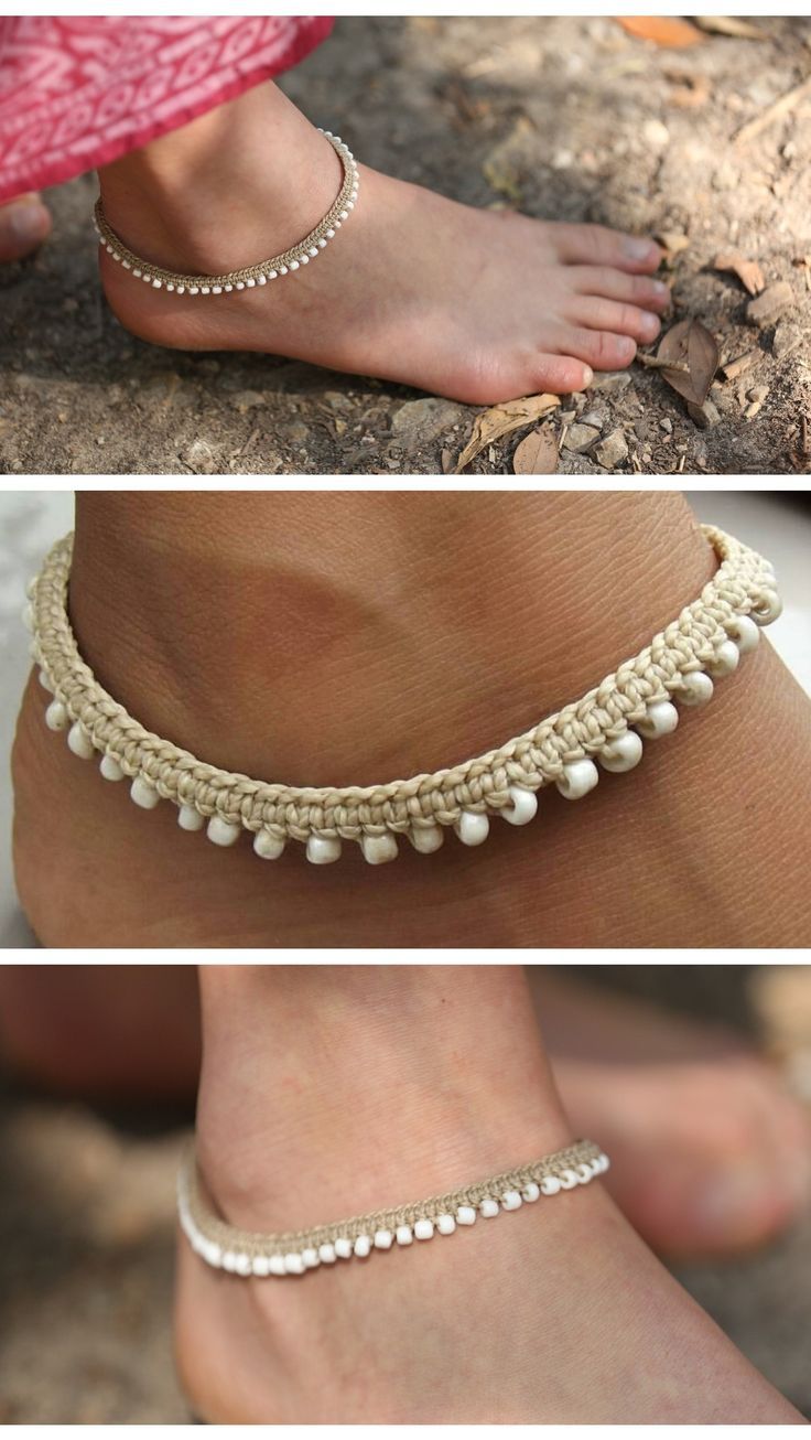 Fußkettchen von Macrame Boho … sehen Sie sich diese Schönheiten in diesem Etsy-Shop an