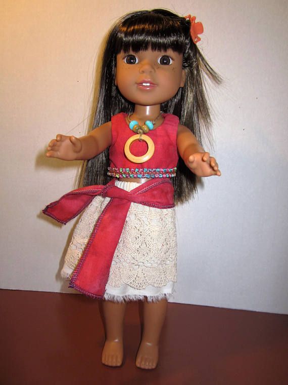 Debs RED Party Dress Doll Clothes For American Girl 14/" Wellie Wisher Wishers