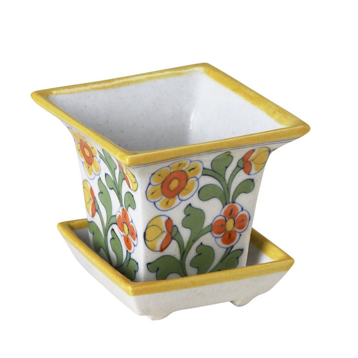 Hand Painted Wooden Planters Hand Painted Wooden Planters