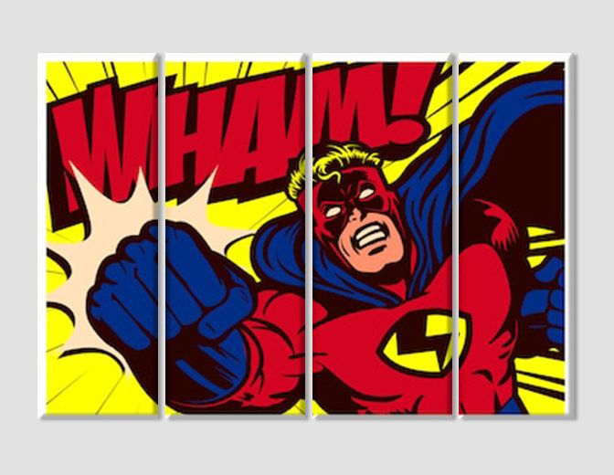 Comics Book Style Canvas Art Boys Room Decor Kids Superhero Wall Gift For B - Comic Book Wall Art Decor Comics Book Style Canvas Art Boys Room Decor Kids Superhero Wall Gift For B - Comic Book Wall Art Decor