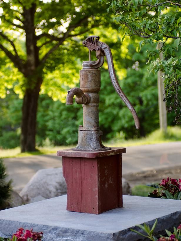 30 Best Well Head Cover Images On Pinterest Yard Ideas Backyard A Manual Well Pump Discovered Near The Barn Becomes Permanent Lawn Fixture And