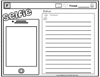 selfie activity poster all about me teaching unit pinterest