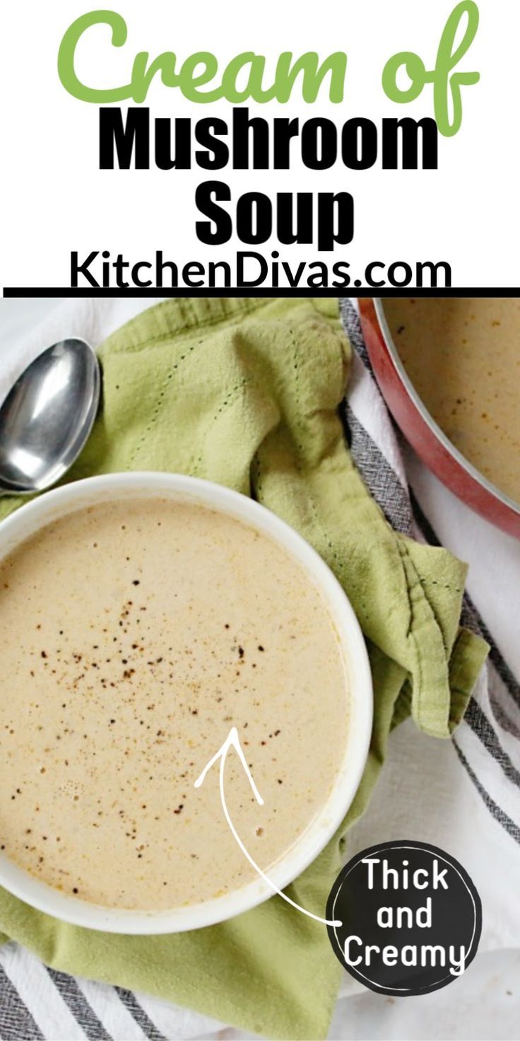 Homemade Cream Of Mushroom Soup Creamed Mushrooms Mushroom Soup Recipes Stuffed Mushrooms