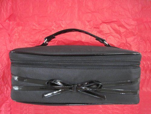 New Lancome Black Large Train Case Makeup Cosmetic Bag By Lancome Black Large Train Case Makeup Cosmetic Bag By 9 98 Size 12l X 4 5h 8w Zip Closure Around With Rose Pul Beauty Makeu