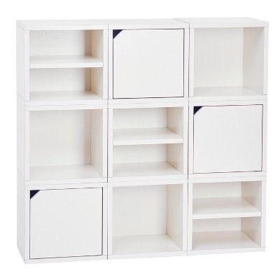 Way Basics Eco Stackable Connect Cube With Shelf Modular Cubby Organizer Storage System White Lifetime Gu Shelves Cube Storage Shelves Cubby Organizer, Cubby Storage Shelves
