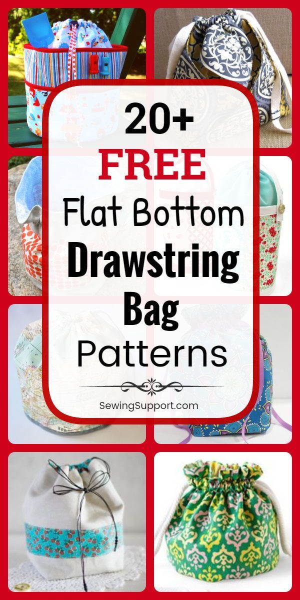 Drawstring Bag Patterns with Flat Bottoms. 20+ free sewing patterns