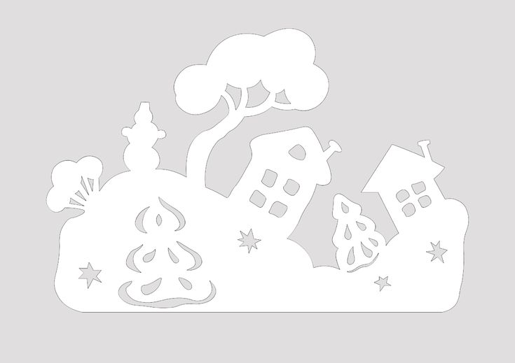 Бумажные новогодние картинки