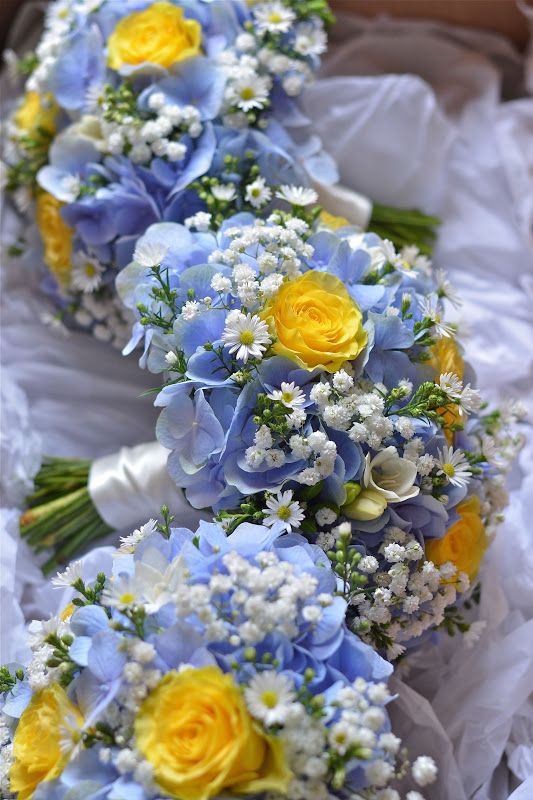 Best 25 Blue Yellow Weddings Ideas On Pinterest Wedding Country Style Weddings In Blue And Yellow Bridesmaids Bouquets All