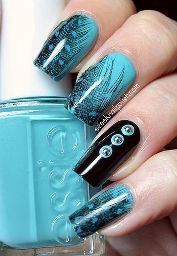 Toe Nail Design Peacock Feathers Toe Nail Design Peacock Feathers