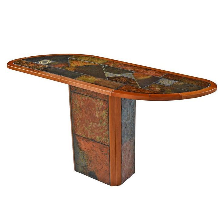 Paul Kingma Style Pedestal Console Table Made In South Africa By Slate Craft Ltd African Furniture Paul Kingma Style Pedestal Console, African Console Table
