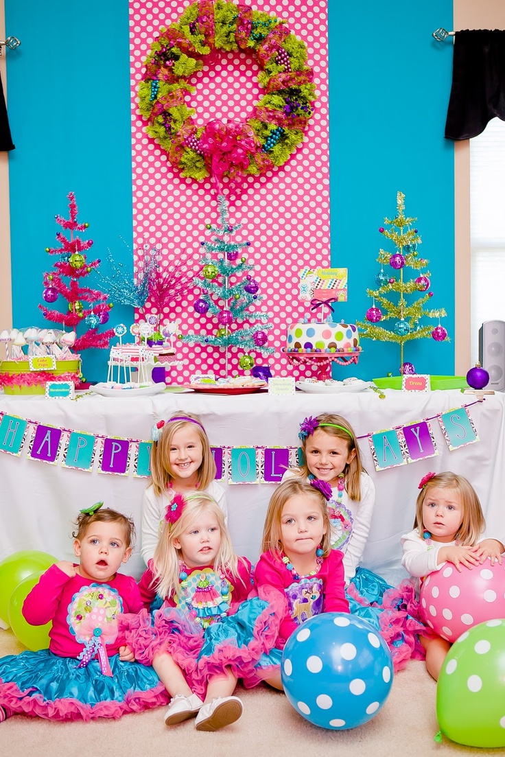 Christmas Party Ideas For Toddlers Part - 38: Merry + Bright Colorful Holiday Childrenu0027s Christmas Party - Karau0027s Party Ideas - The Place For All Things Party
