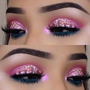 einfache Glitzer Augen MakeUp-Ideen