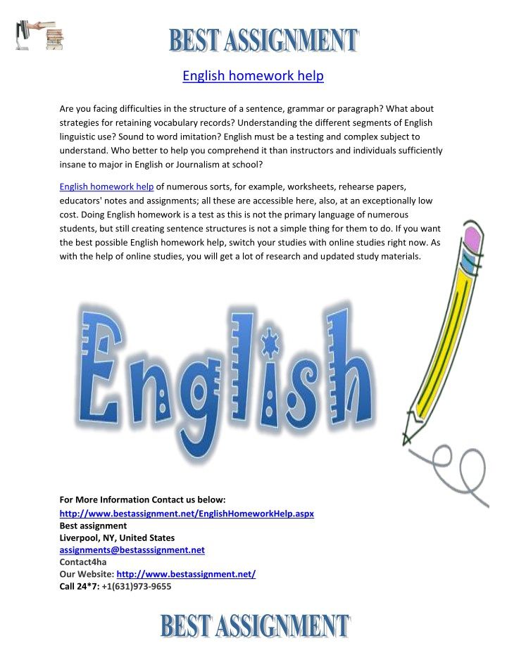 English 3 homework help