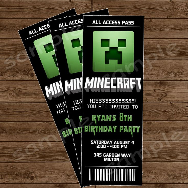 47 best Minecraft Party images on Pinterest Birthday party ideas - mine craft invitation template 47 best Minecraft Party images on Pinterest Birthday party ideas - mine craft invitation template