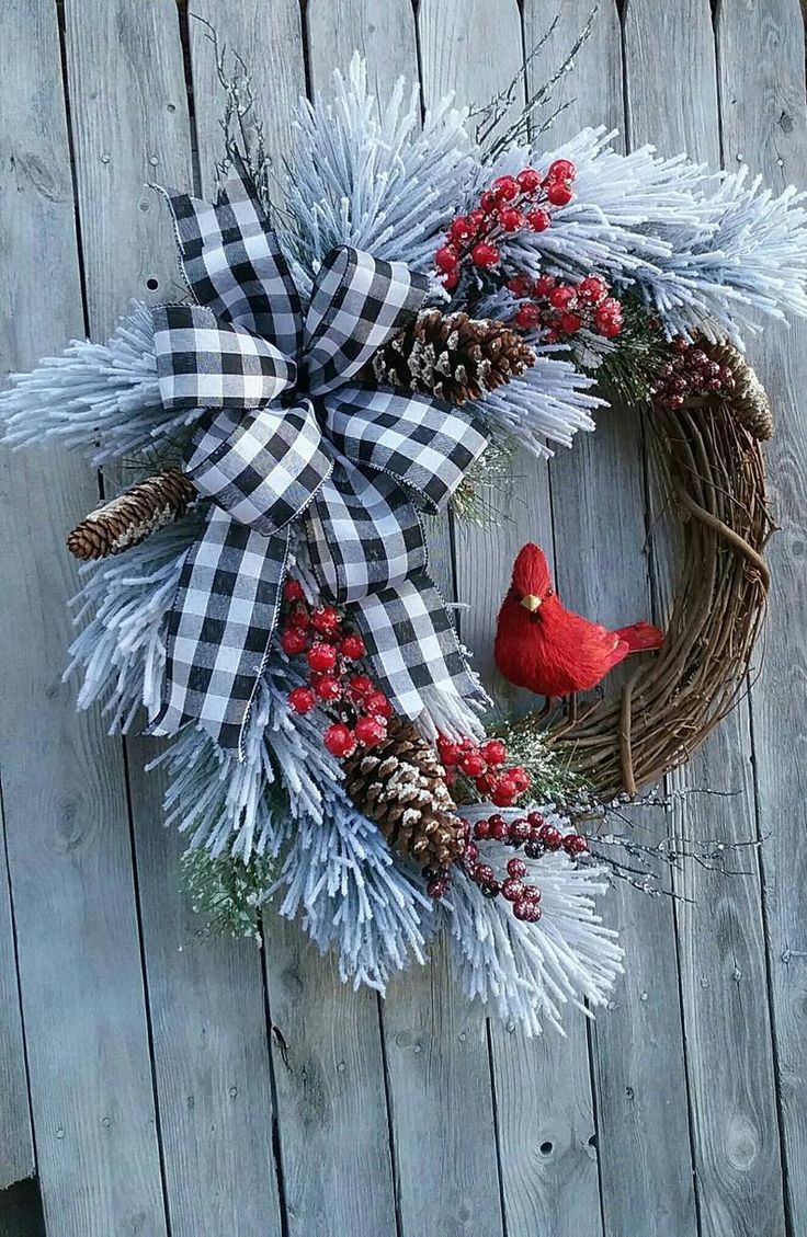 Flocked Wreath Flocked Winter Wreath Vintage Christmas Wreath Winter Wreath Poinsettia Wreath Christmas Wreath