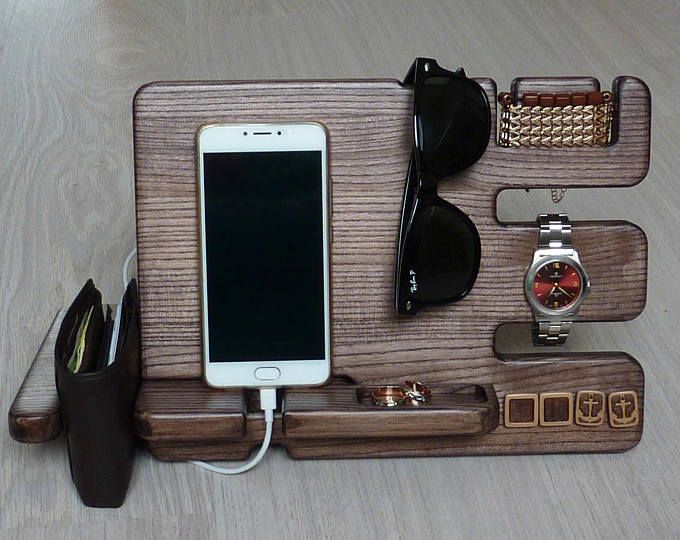 Wooden docking station|Charging Station|Gift for a man|Christmas gift|Gifts For ...