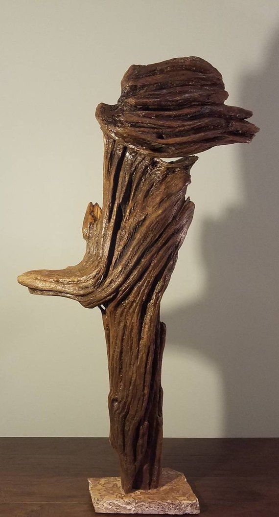 Driftwood Sculpture Coiffure with Travertine Base Driftwood Sculpture Coiffure with Travertine Base
