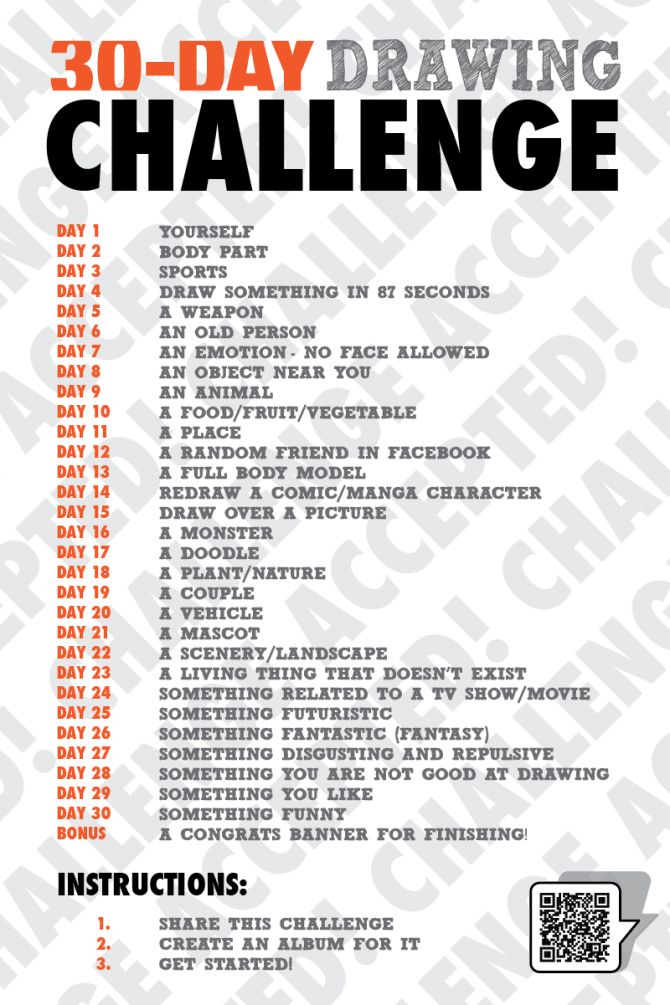 77 best Drawing Challenges images on Pinterest | Drawing challenge ...