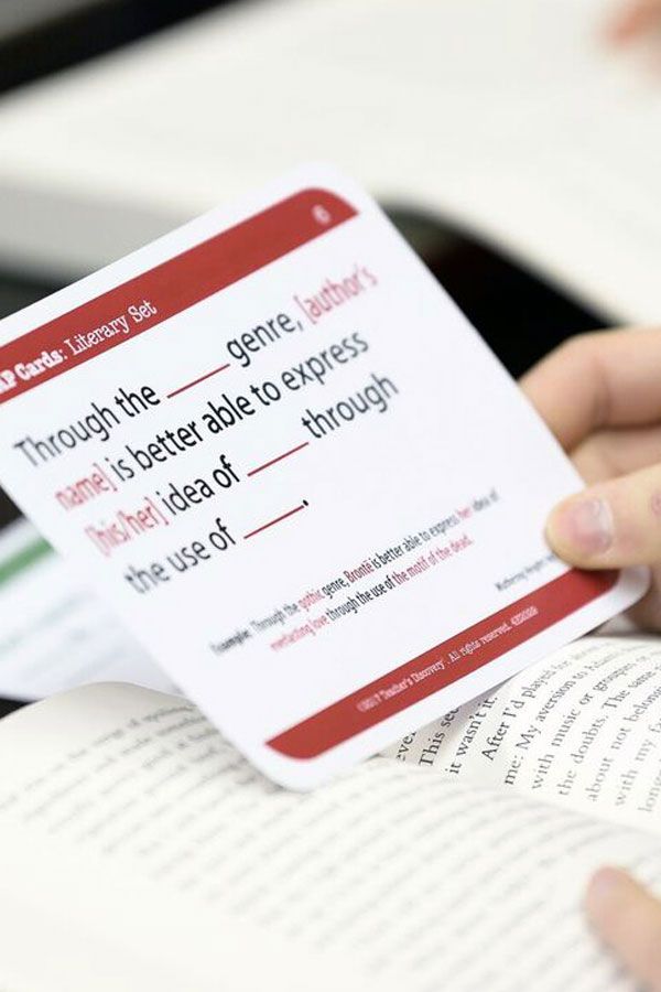 Tap Cards Literary Text Card Set For High School Text Analysis Literary Text High School Ela Classroom