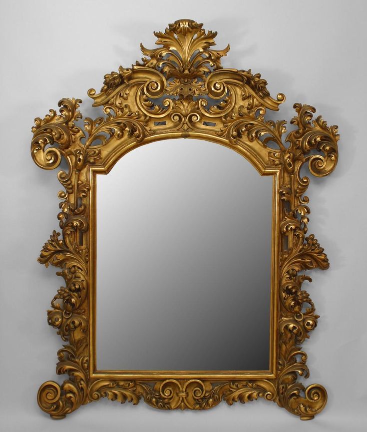 Italian Rococo Mirror Wall Gilt Wood Fireplace Style Italian Rococo Mirror Wall Gilt, Italian Decorative Wall Mirrors
