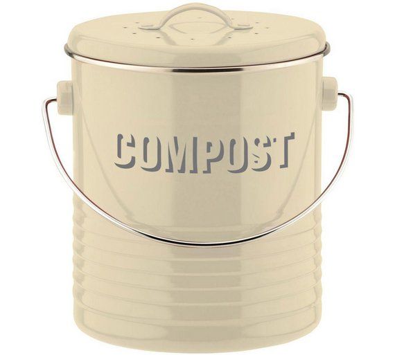 Typhoon Vintage Kitchen Compost Caddy Cream At Argos Co Uk Your For Food Storage St Bin Pail Typhoon Vintage Kitchen Compost, Garden Compost Bin Argos