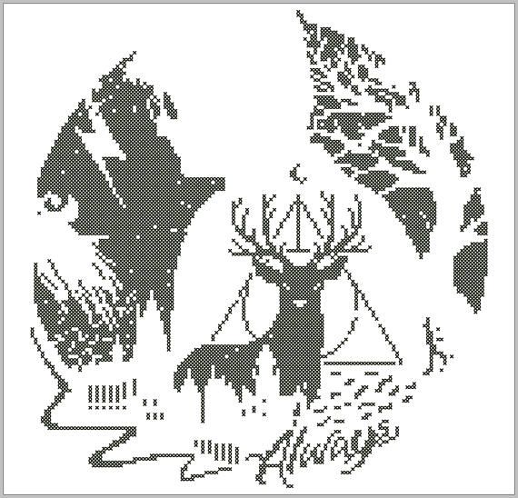 Bogo Free Harry Potter Harry S Corporeal Stag Patronus Harry Potter Cross Stitch Pattern Cross Stitch Harry Potter Cross Stitch